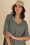Round neck dress Maroon