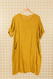 Italian Linen Long Round Neck Dress 3 Colours