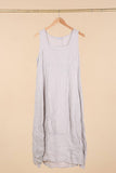 Italian Linen Sleeveless striped dress