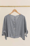 Linen Button up 3/4 sleeve