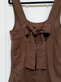 Little Lies Tie Back Dress Chocolate