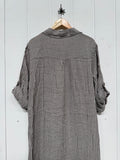 Italian linen shirt Dress Anthracite gray
