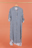 821275 100% linen shirt dress made in Italy