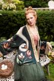 Under My Wing Pixie Duster Crop Kimono w/ swan & feathers