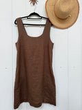Little Lies Tie Back Dress Chocolate