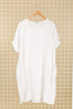 Italian Linen Long Round Neck Dress 3 Colours