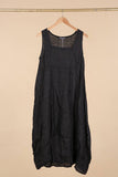 Italian Linen Sleeveless striped dress