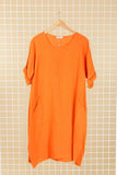 Italian Linen Long Round Neck Dress 3 Colours