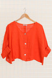 Linen Button up 3/4 sleeve