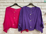 Linen Button up 3/4 sleeve