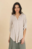 100% linen shirt Taupe