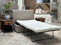 Linen Ottoman pullout Sofa Bed