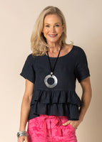 Fallon Top in Navy