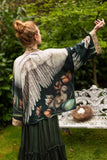 Under My Wing Pixie Duster Crop Kimono w/ swan & feathers