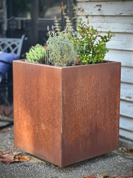 Rectangular Mild Steel Planter Box - Folded Edge