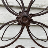 Wrought iron garden bench