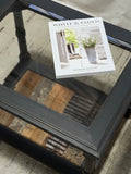 Glass coffee table upcycled by Michelle