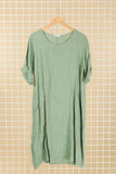 Italian Linen Long Round Neck Dress 3 Colours