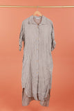 821275 100% linen shirt dress made in Italy