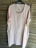 Italian Linen Long Round Neck Dress 3 Colours