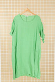 Italian Linen Long Round Neck Dress 3 Colours