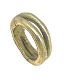 Single Duplo ring gold-plated brass