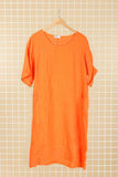 Italian Linen Long Round Neck Dress 3 Colours