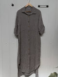 Italian linen shirt Dress Anthracite gray