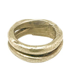 Single Duplo ring gold-plated brass