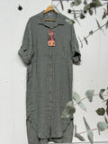 Italian linen shirt Dress Sage
