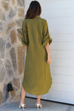 Alina Midi Dress with Sleeves