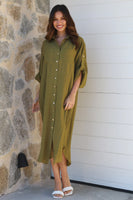 Alina Midi Dress with Sleeves