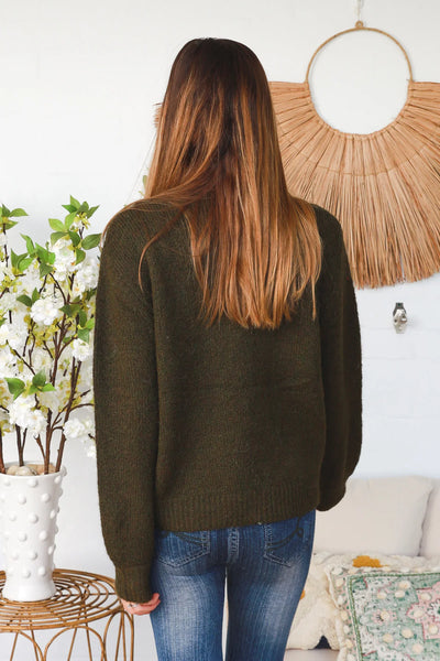 Deep Forest Green Wool Blend Jumper