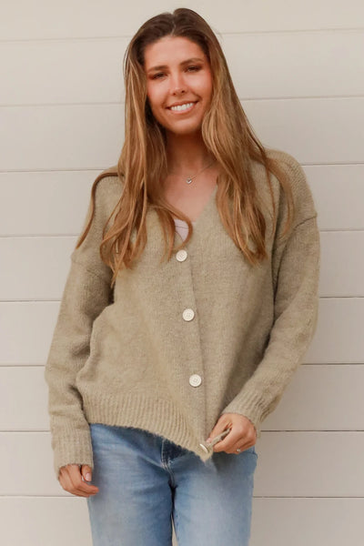 Sage Wool Blend Cardi