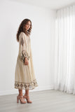 Moroccan Dress with Tie Neck