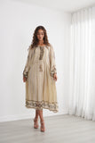 Moroccan Dress with Tie Neck