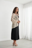 Moroccan Shawl with Bishop Sleeves