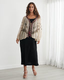Moroccan Shawl with Bishop Sleeves