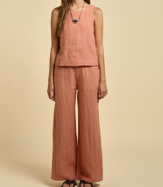 Coral Linen Pant by Little Lies