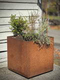 Square Mild Steel Planter Box - Straight Edge