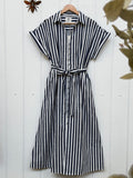 Navy Stripe Maxi Dress
