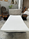 Linen Ottoman pullout Sofa Bed