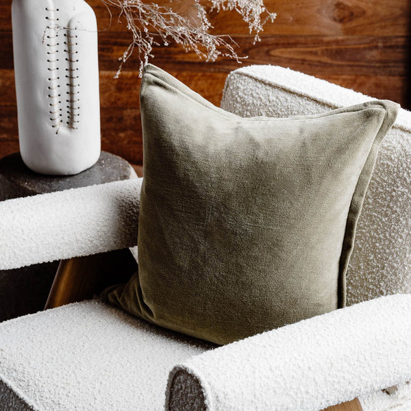 Eadie Lifestyle Evelyn Olive Velvet Cushion