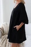 Black Linen Dress by Eadie Lifestyle