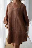 Clay Linen Dress by Eadie Lifestyle
