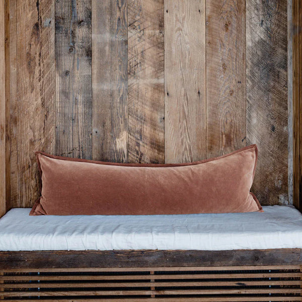 Eadie Lifestyle Evelyn Velvet Long Lumbar- Clay