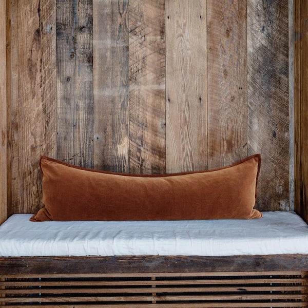 Eadie Lifestyle Evelyn Velvet Long Lumbar- Nutmeg