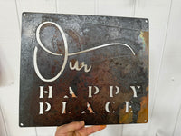 Our Happy Place Sign