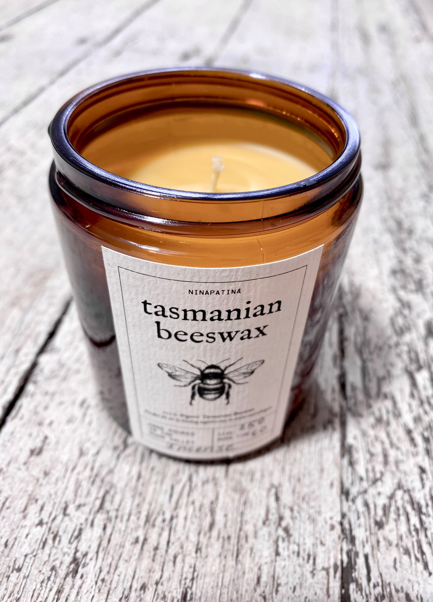 Organic Tasmanian Beeswax & Coconut Oil Candle -