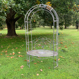 Metal Garden Arch with Bench